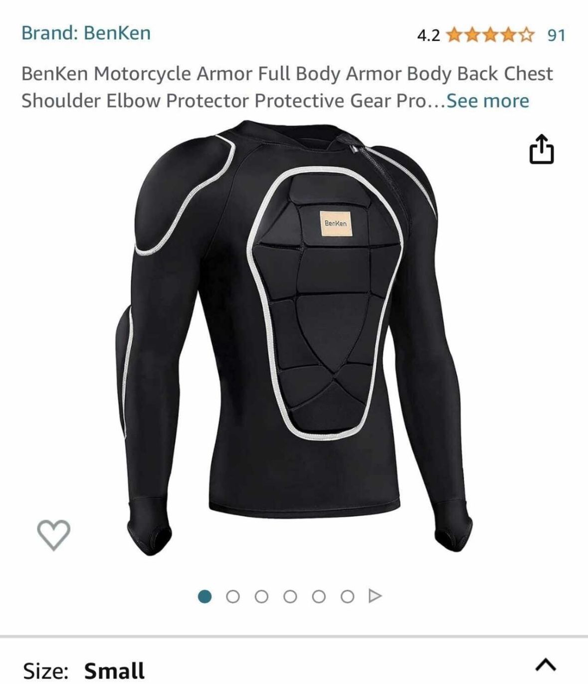 New Small BenKen Full Body Armor Jacket