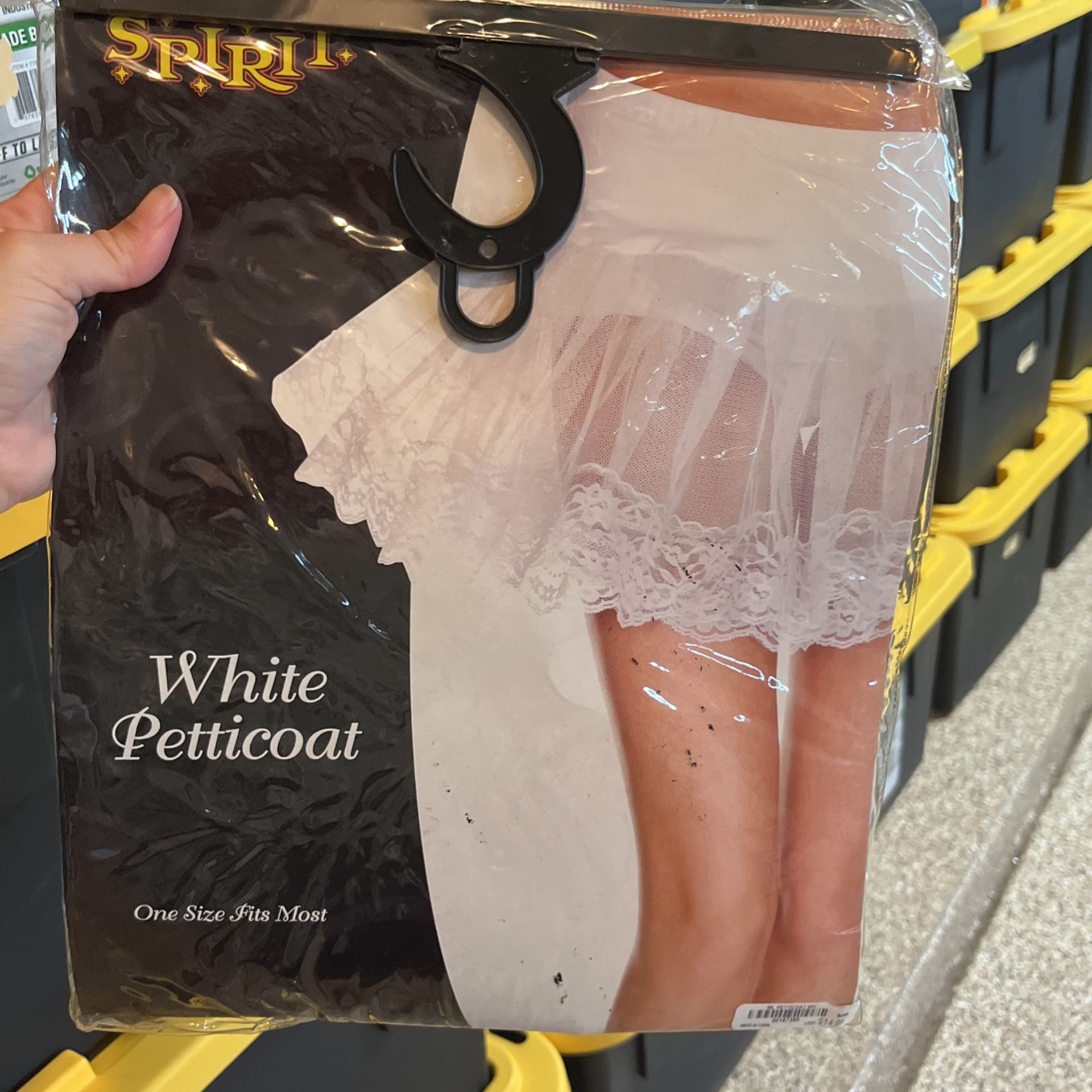 Halloween Costume White Petticoat Skirt 
