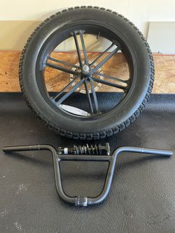 Fat Tire E-Bike Front Wheel + Suspension Fork + Bars — Bundle or Separate