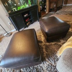 Leather Ottoman 