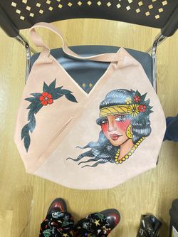 Hand painted Tattoo Purse 