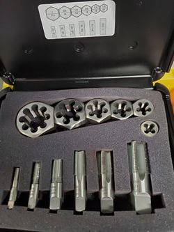 12 PC Pipe Tap and Hex Die Set