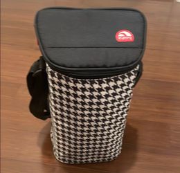 Igloo 2 Cool Black and White houndstooth Insulated Wine Cooler Bag Tote