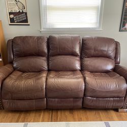Leather Reclining Couch