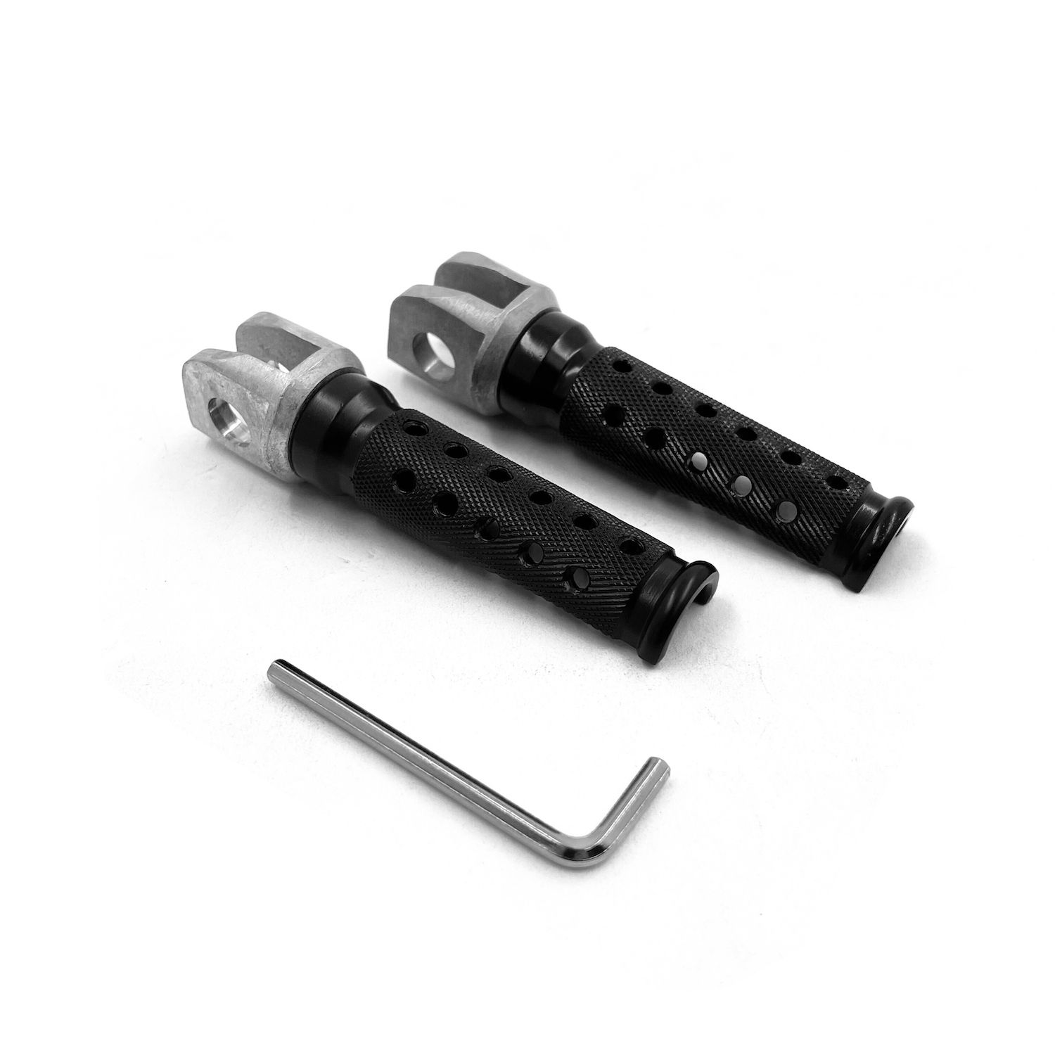 Black Front Foot Pegs For Kawasaki EX250 EX500 Ninja ZX6 D/E/R ZX750 Ninja PN: MT216-017-BK