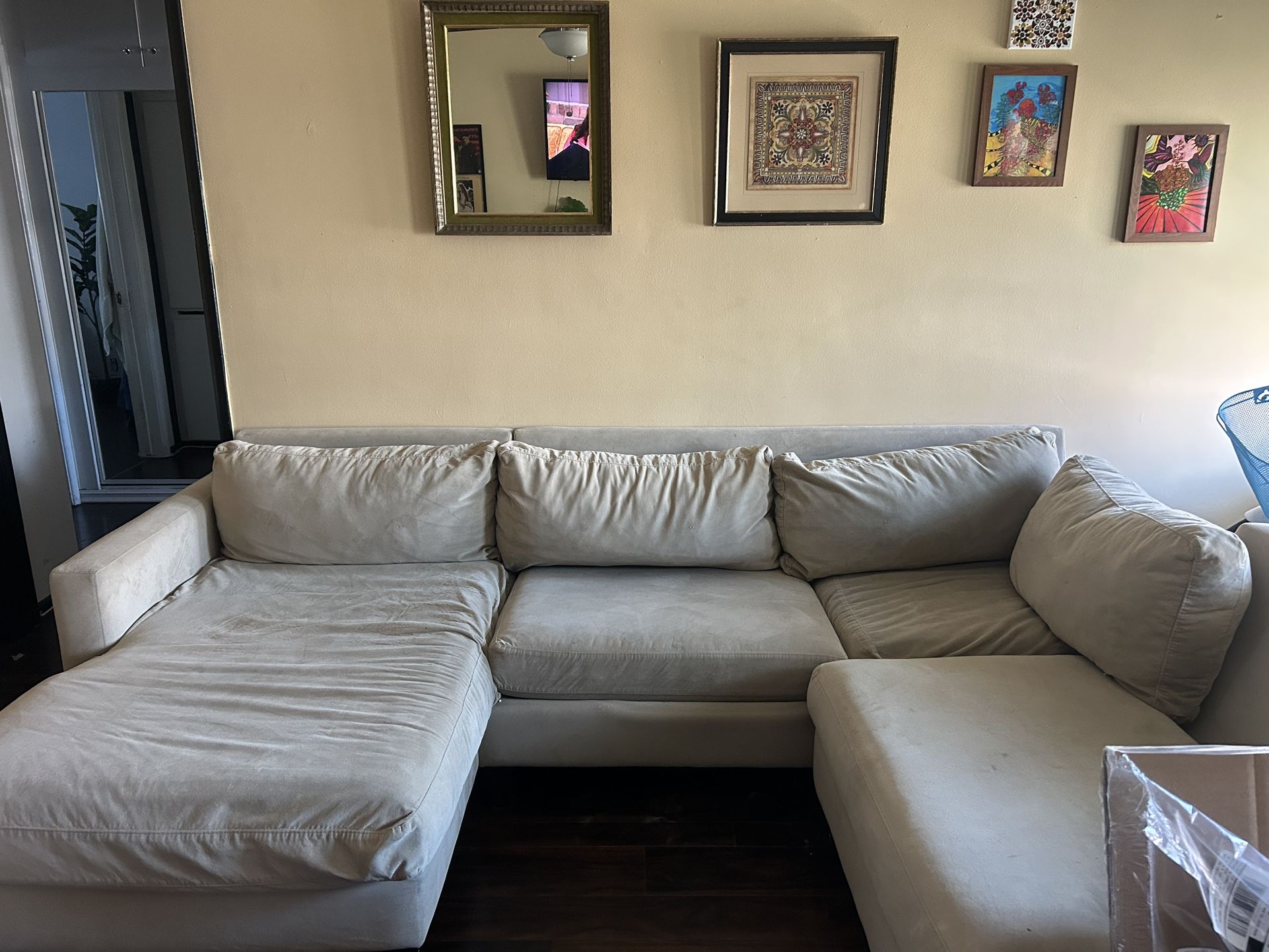 Sectional couch.