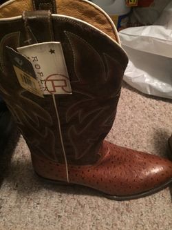 Roper Men’s boots size 10.5 D Brown Ostrich