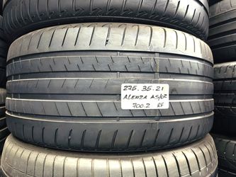 Set of 2 Used Tires 275/35RF21 BRIDGESTONE ALENZA AS/02 RUN FLAT RSC 275/35R21 ELECTRIC VEHICLE TYRES SPORTCARS SEDAN 275 35 21
