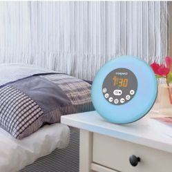 Wake Up Light Alarm Clock Sunrise/Sunset Simulation Digital Clock With 7 Colors Light Nature Sounds Snooze Function Touch Control