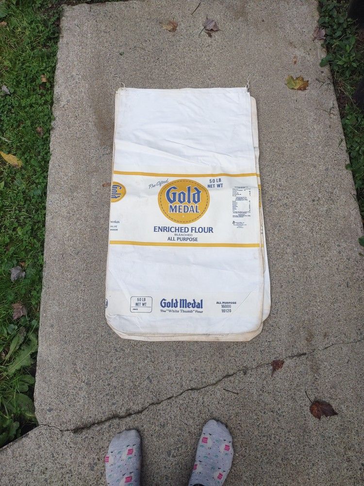 Gold Metal Flour Bags