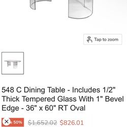 Dining Table Oval Shape 