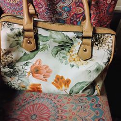 Floral Purse 16 In Across 