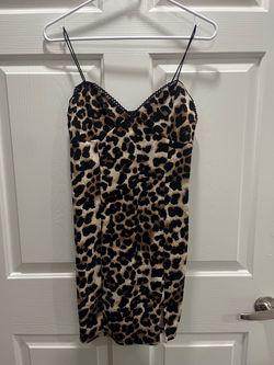 Leopard Print Mini Slip Dress