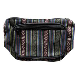 Unisex Knit Ethnic Multi Colored Tribal Waist Bag Fanny Pack Festival Daily Use