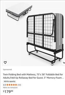 Twin size folding bed