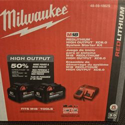 M18 XC6.0 High Output Starter 2 Batteries And Charger 