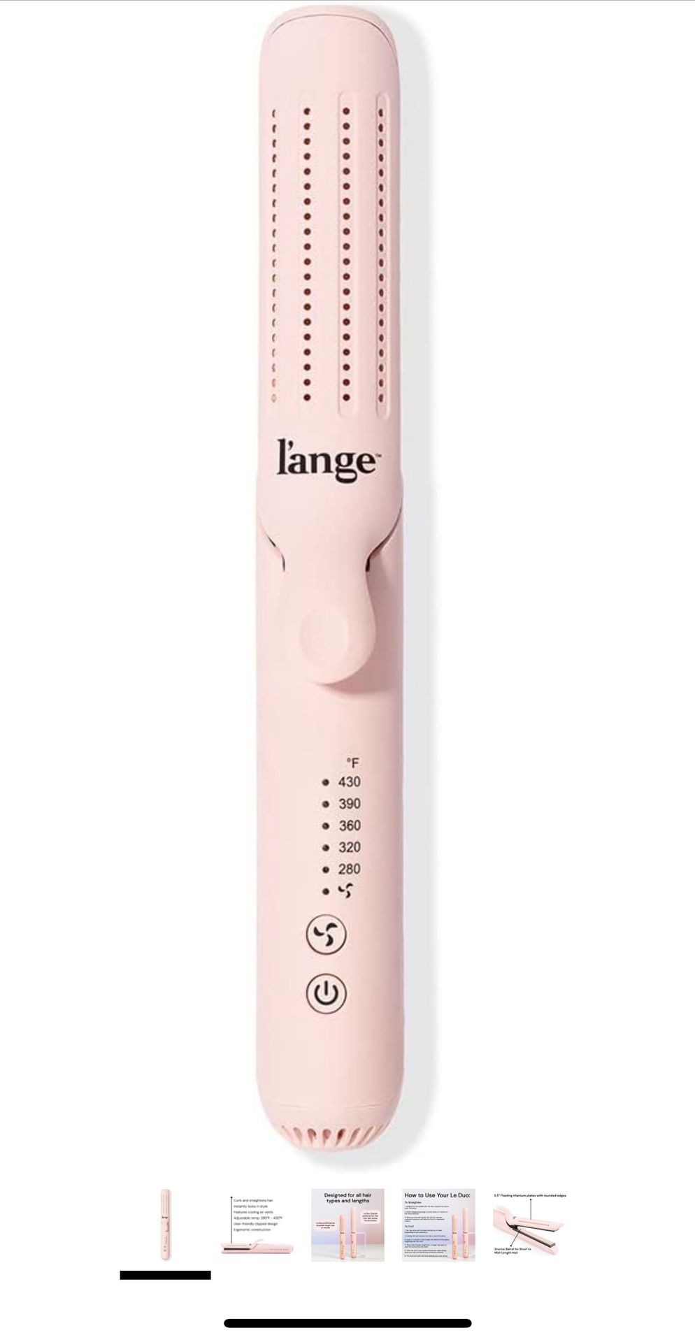 L’ange hair Le Duo 360 Air Styler 2-in-1 Curling Want And Titanium Straightener
