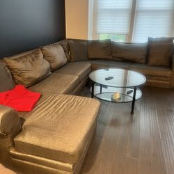 Gray Sectional Sofa with Chaise – Great Condition