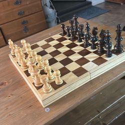 Polished Wood Chess Board