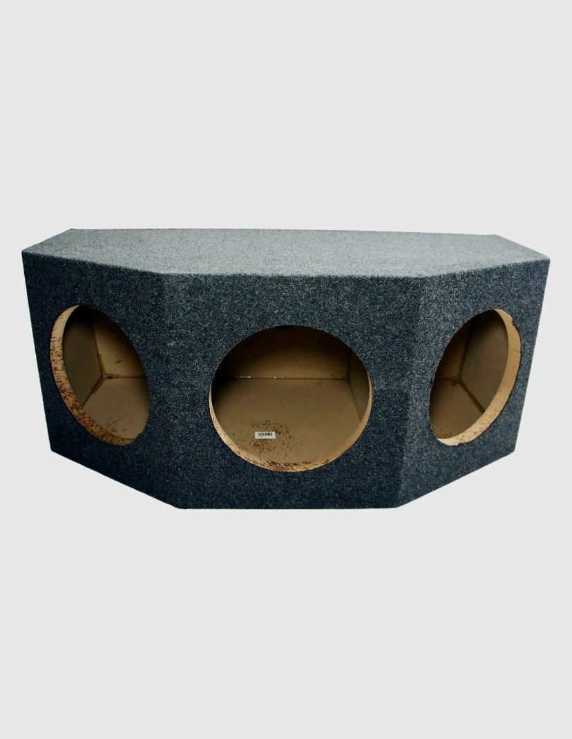 Car Audio Triple 10" Sealed Subwoofer Rear Angle 3 Sub Box Stereo Enclosure