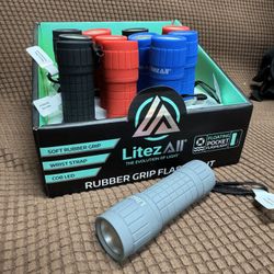 Rubber Grip Flashlight (2 PC for $3)