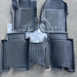 Floor Mats Fit 2021-2025 Ford Bronco 4-Door No Sport, TPE All Weather Floor Liner Odorless Custom