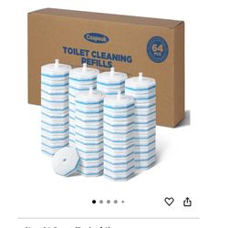 64 Count Toilet Wand Refills for Clorox Toilet Wand, 5X Cleaning Power Toilet Bowl Cleaners with Exclusive Formula, High-Density Disposable Toilet Bru