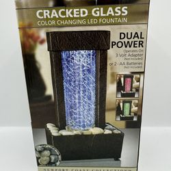 Cracked Glass Color Changing LED Fountain 