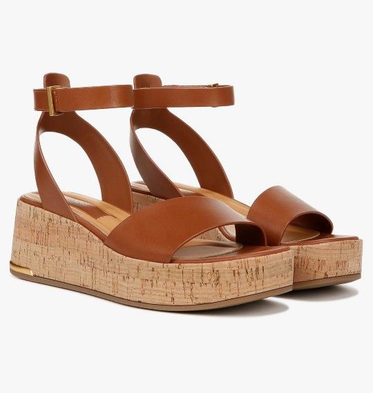 Women's platform cork wedge sandal