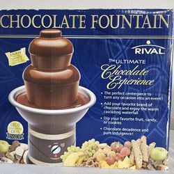 Vintage RIVAL Chocolate Fountain 3 Tier CFF5 2005 21Inches 3-5lbs Chocolate