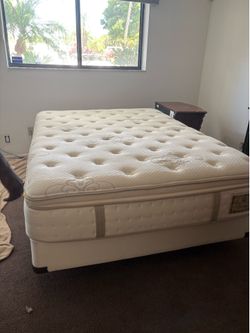 Queen Stearns and Foster Lombard Street Luxury Firm Pillow Top Mattress and Box Spring and Bed Frame