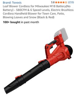 TOVEXIS new cordless electric leaf blow(for Milwaukee battery not included)