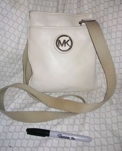 Michael Kors white leather crossbody