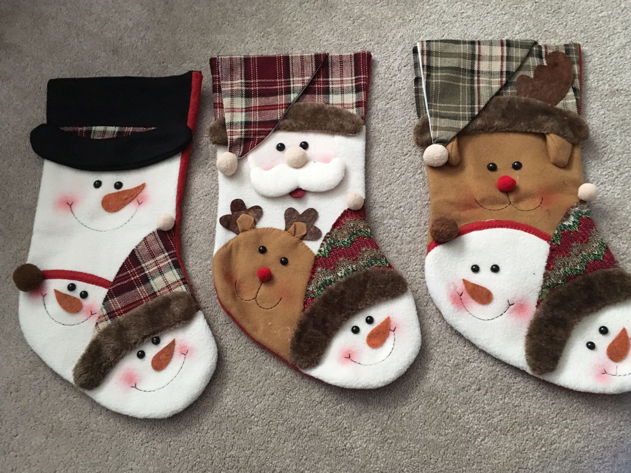 3 Christmas stockings