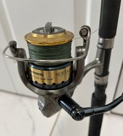 Shimano Sustain 8000 FE saltwater spinning reel with TREVALA ROD TVS-66M