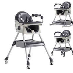 3 in 1 High Chair Rocking Seat Sturdy Fast-Folding Easy Clean Food-Grade Safety PP Material, Feeding Chair for Babie ( FIRM PRICE) 