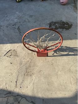 Basketball rim and net
