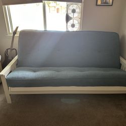 Adjustable Futon Sofa Bed With Spring Mattress Excellent Condition 