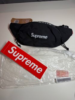 Supreme black small waist bag  brand new with tag