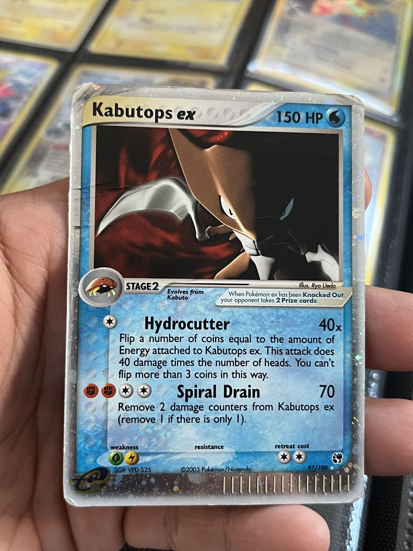 Kabutops ex Sandstorm 97/100 Holo Ultra Rare Pokémon TCG HP DMG VTG WOTC 2003