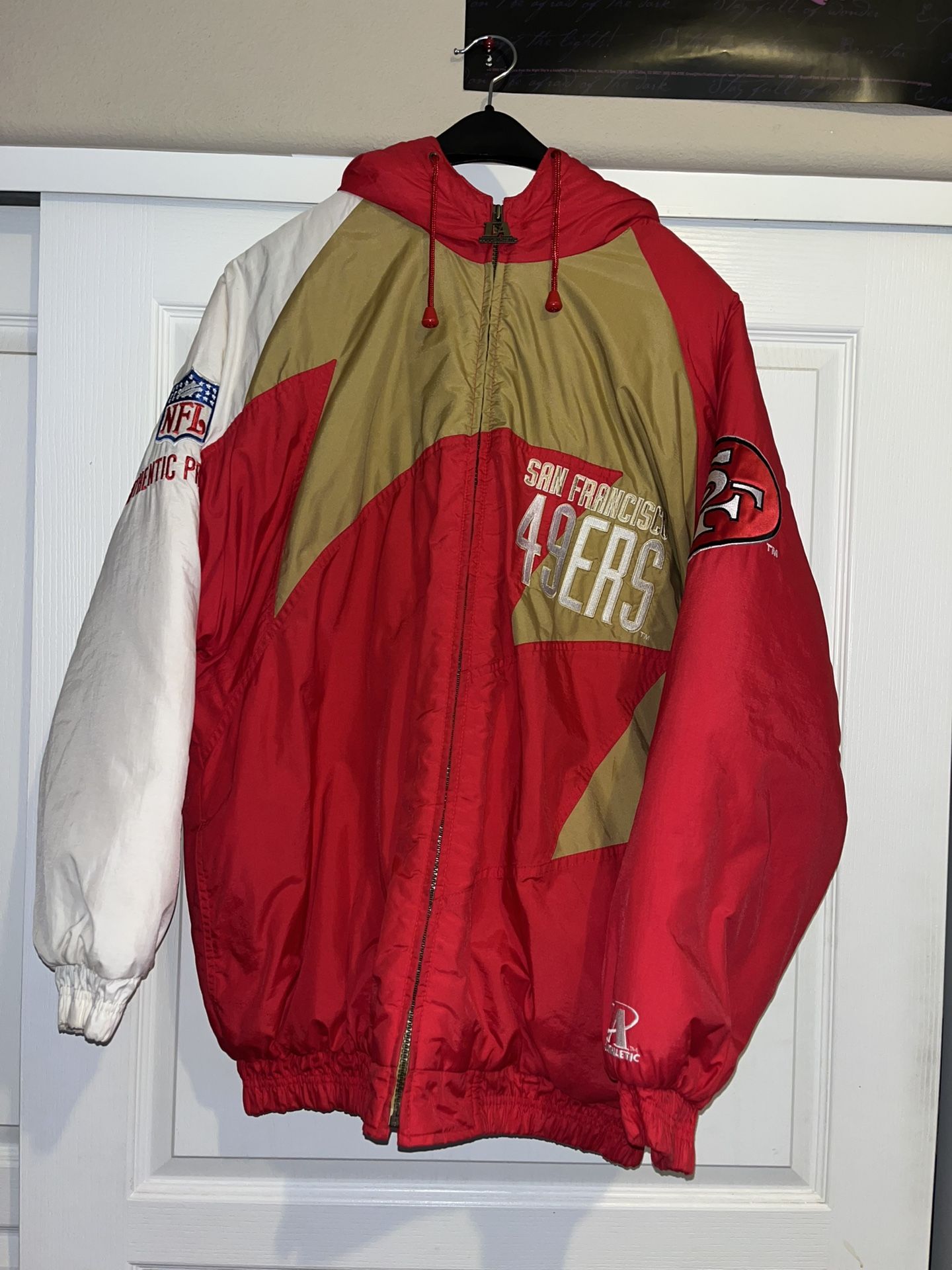 Vintage San Francisco 49ers Logo Athletic 90s Jacket NFL Shark Tooth Size Large
