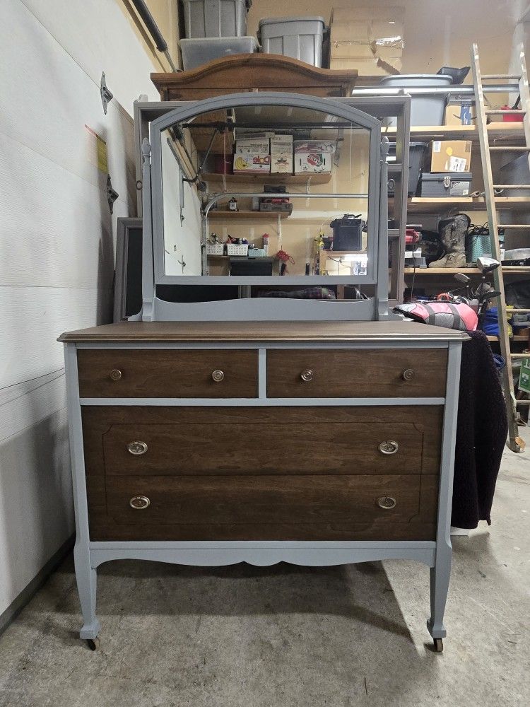 Refinished Dresser with mirror