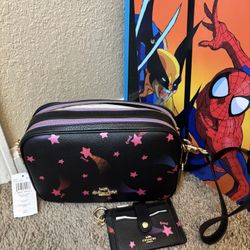 limited edition large coach bodycross with zip wallet card case retail 425$ total