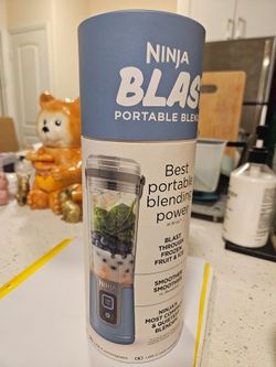Open Box NINJA Blast Portable Blender 16oz BC100NV - Denim Blue