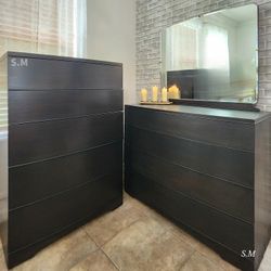 MCM Dresser Mirror & Chest