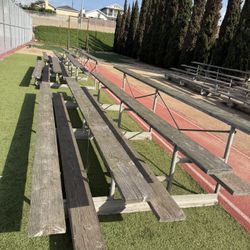 15’ Wood Bleachers. 