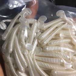 3inch White Paddle Tail Swimbait 