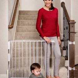 Regalo extra tall white safety gate for babies or pets 36 inches tall 