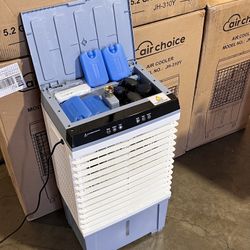 Swamp Cooler, 1800 CFM Evaporative Air Cooler with 5.3 Gal Water Tank, 110° Swing, 3 Speeds, 4 Ice Box, Remote, 12H Timer, Portable Air Cooling Fan fo
