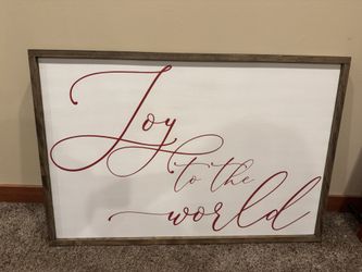 “Joy to the World” reproduction in custom-made wood frame
